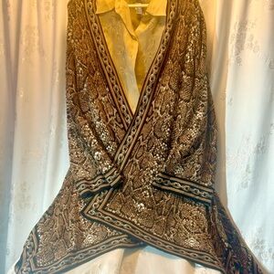 Brown Snakeskin Patterned Women's Cardigan